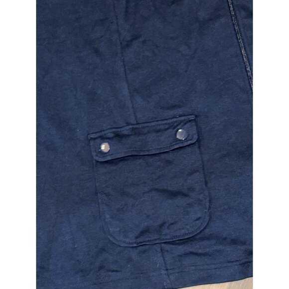 Blair Womens 3XL Navy Sleeveless Zip-Up Vest With Pockets - Picture 3 of 5